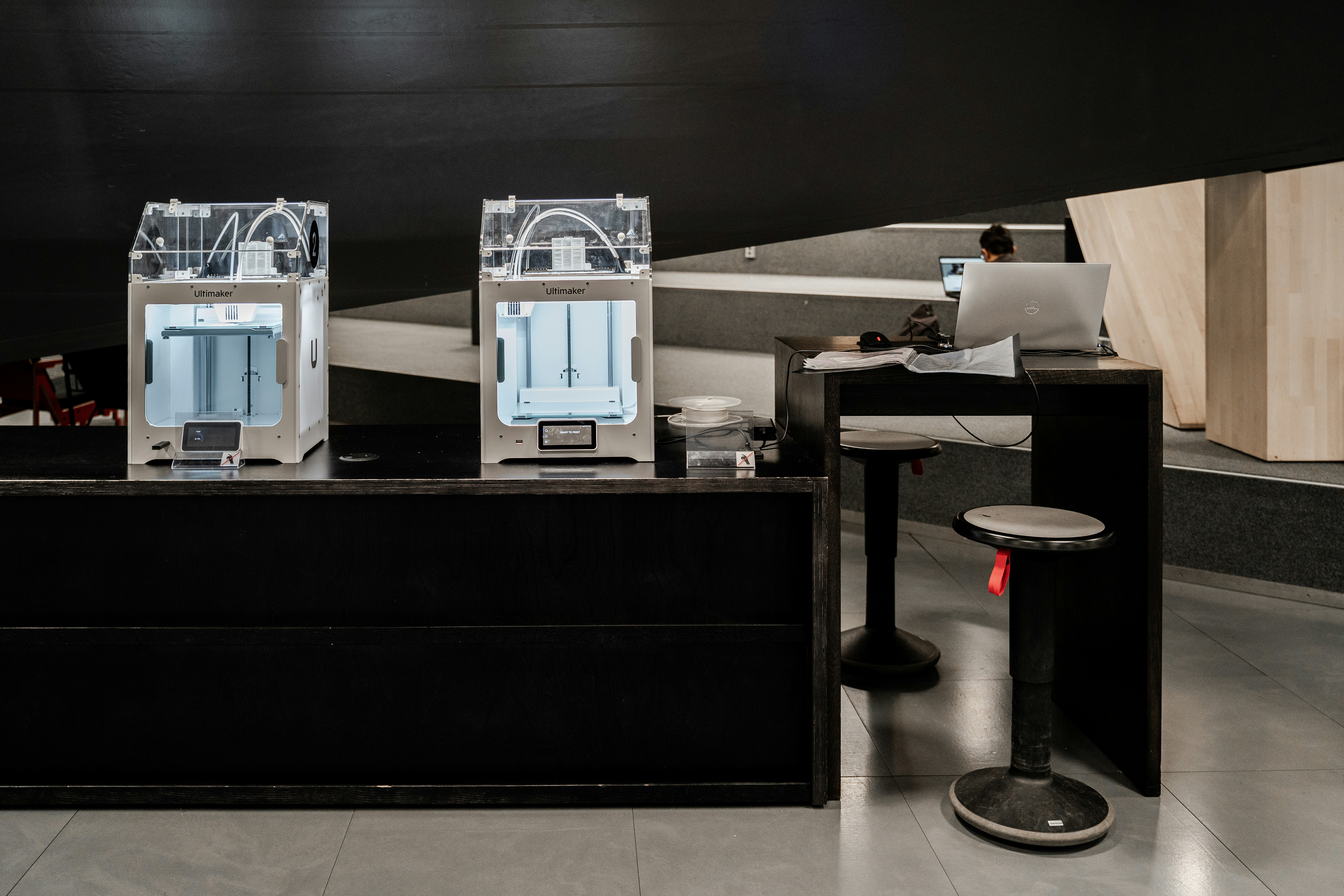 Commercial ice machine in a professional kitchen environment